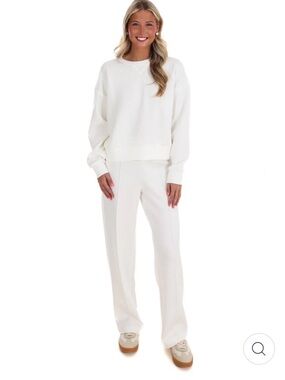 Spanx AirEssentials Heavyair Straight Leg Sweatpants In Color Powder